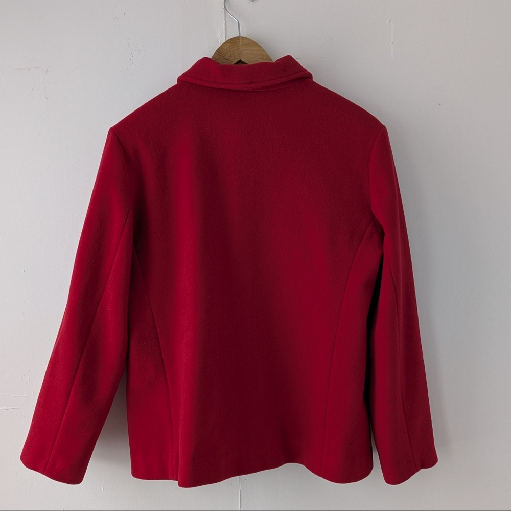 VTG Suttles & Seawinds 100% Wool Jacket Red Bronze Color Buttons Size Small - Picture 5 of 15